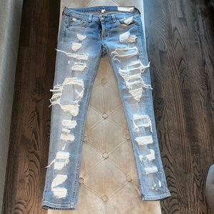 Rag&bone jeans size 25 boyfriend low rise jeans  great condition!